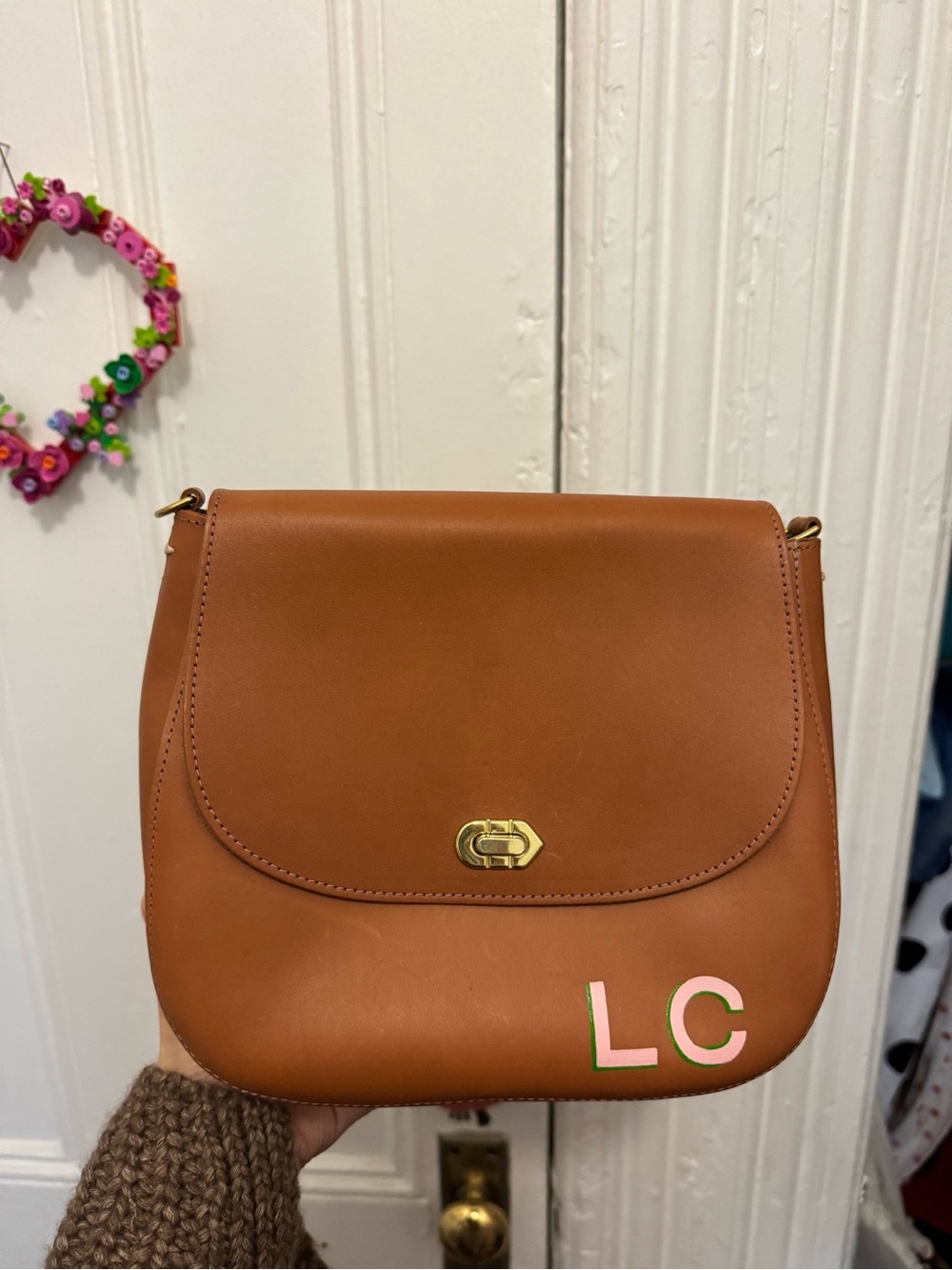 Clare V. Turnlock Louis with LC Monogram
